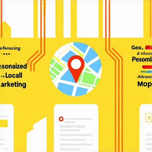 Advanced Maps SEO Strategies 2025 Infographic showing geo-fencing, personalized marketing, and local SEO tactics for Google Maps.