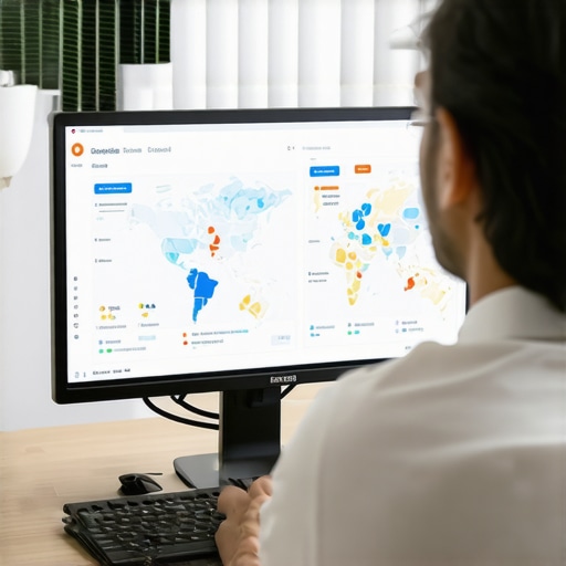 Analyzing Local Map Rankings Digital marketer reviewing local rankings on a computer