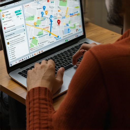 Person reviewing local SEO performance metrics on a laptop