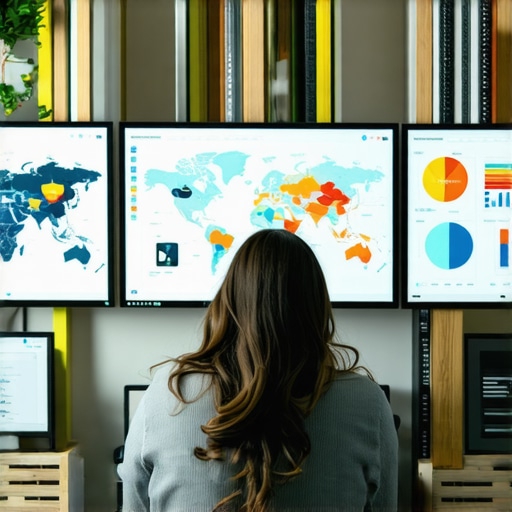 Data-Driven Local SEO Analysis Person analyzing local SEO metrics with digital maps and analytics tools.