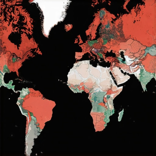 Map with markers illustrating hyper-local data zones and personalized marketing areas