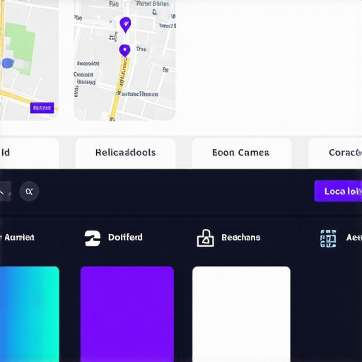SEO dashboard showing local map rankings and analytics