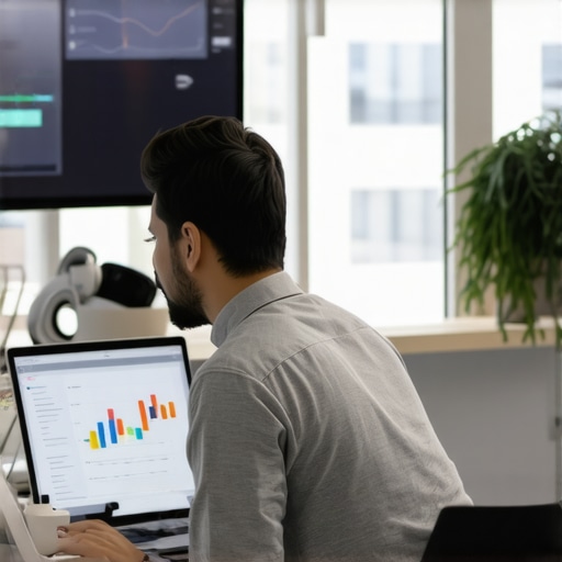 AI-powered Local SEO Analysis in 2025 Digital marketer using AI tools to analyze local SEO data in 2025.