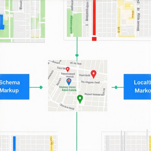 Diagram illustrating schema markup for local SEO enhancement.