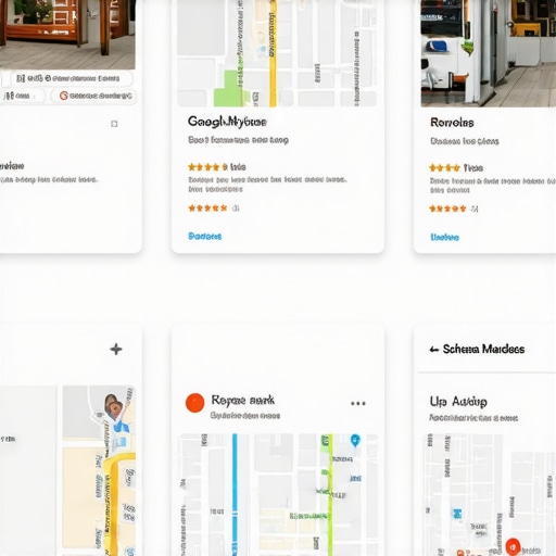 Google My Business profile with posts, reviews, and map features for local SEO