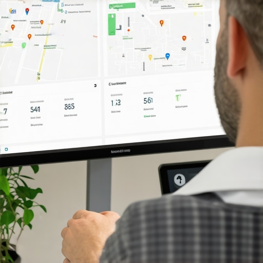 Person analyzing Google Maps ranking dashboards to improve local SEO