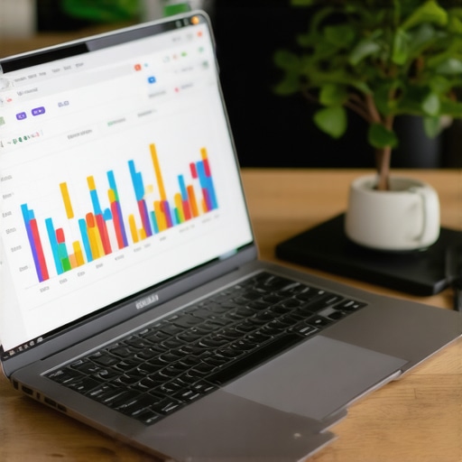 Digital marketer analyzing local SEO data A professional analyzing local SEO metrics and tools on a laptop for Google Maps rankings