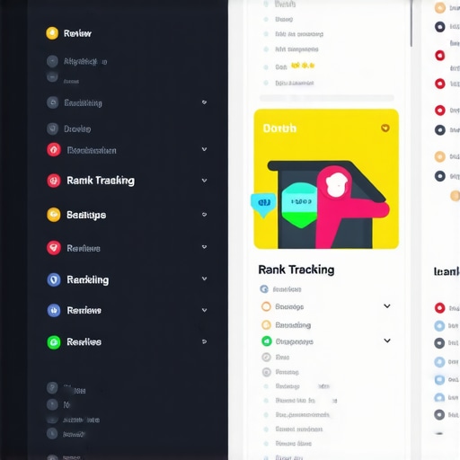 BrightLocal interface displaying local rankings and review stats.
