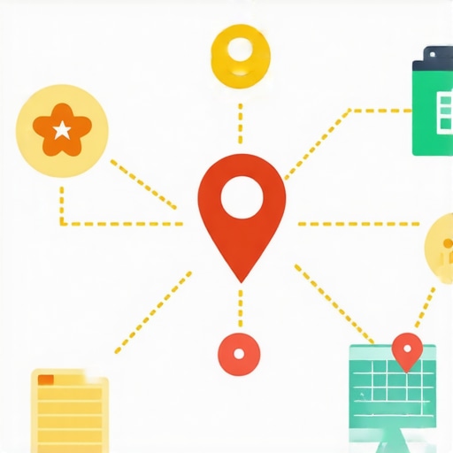 Signals of Google Maps Ranking Diagram showing interconnected signals influencing Google Maps rankings, including reviews, photos, engagement, and citations
