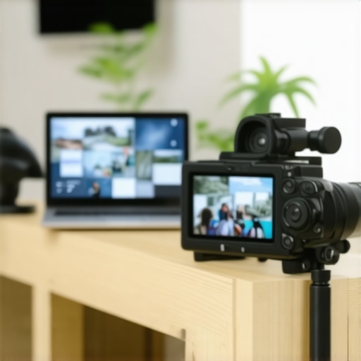 A busy local business hosting a live event with customers engaging via streaming on smartphones.