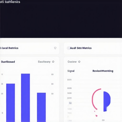Screenshot of local SEO analytics dashboard showing rankings, reviews, and signal metrics