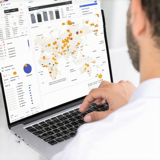 Person working on local map SEO strategies on a laptop