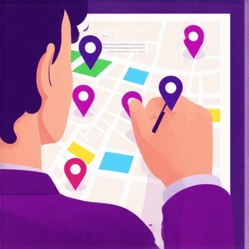 Person fine-tuning digital map pins to improve local search visibility