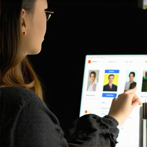 Business owner adding reviews and photos to Google My Business profile